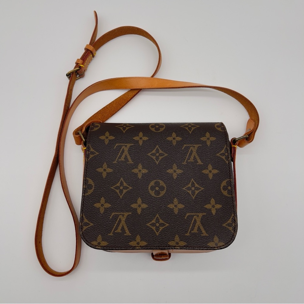 Pre loved LOUIS VUITTON Mini Cartouchiere Shoulder Cross Body Bag Brown - Picture 2 of 6